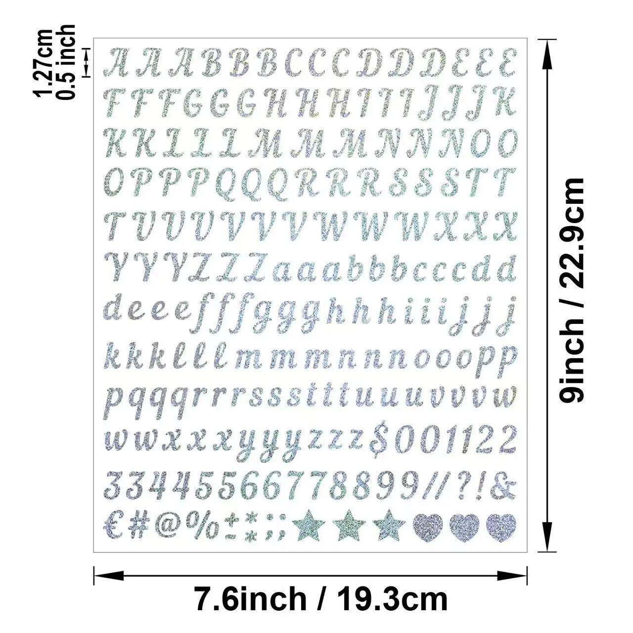 அகரவரிசை மற்றும் எண் கொண்ட மணற்கல் அலங்கார ஸ்டிக்கர்