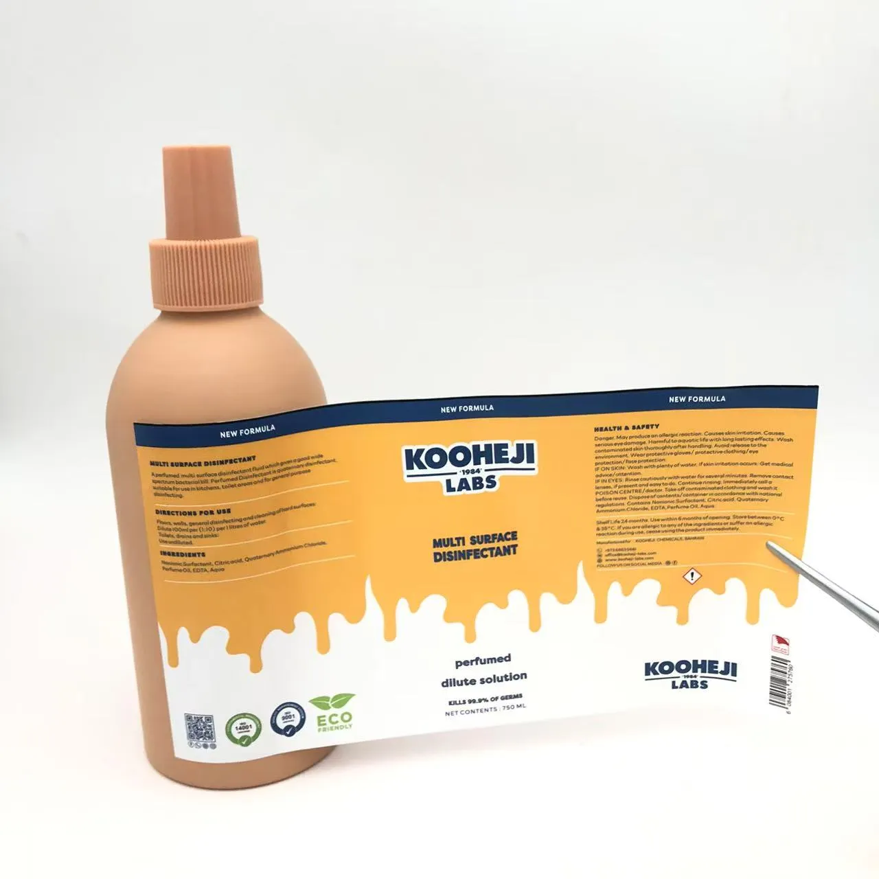 கிருமிநாசினி பாட்டில் பேக்கேஜிங் லேபிள்கள்